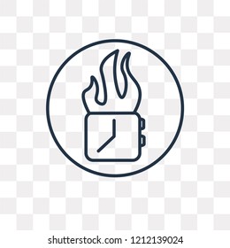 Deadline vector outline icon isolated on transparent background, high quality linear Deadline transparency concept can be used web and mobile