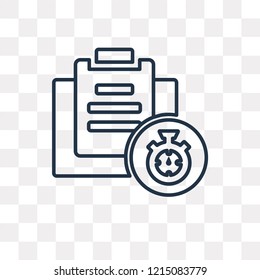 Deadline vector outline icon isolated on transparent background, high quality linear Deadline transparency concept can be used web and mobile