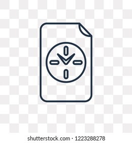 Deadline vector outline icon isolated on transparent background, high quality linear Deadline transparency concept can be used web and mobile