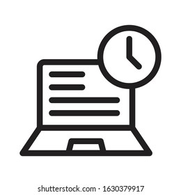 deadline vector thin line icon 