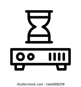 deadline vector thin line icon 