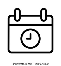 deadline vector thin line icon 