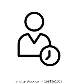 deadline vector thin line icon 