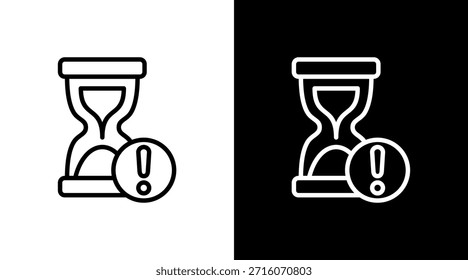 Deadline White Icon Set Design