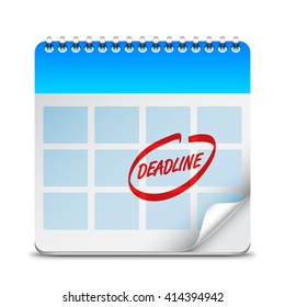 Deadline Word on Calendar 