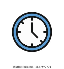 Ilustración vectorial de iconos de reloj de fecha límite Nuevo estilo