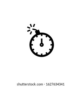 Deadlines icon symbol in linear, outline style isolated on white background