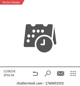 deadlines Icon. Vector illustration EPS 10.