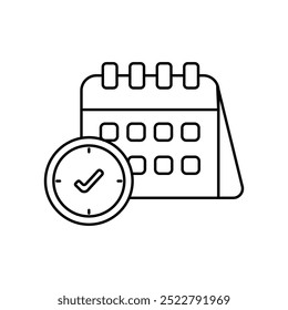 deadlines icon with white background vector stock illustration