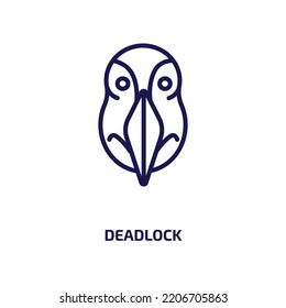 deadlock icon from animals collection. Thin linear deadlock, business, way outline icon isolated on white background. Line vector deadlock sign, symbol for web and mobile