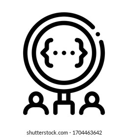 vector de icono de investigación de punto muerto. signo de investigación de punto muerto. ilustración de símbolo de contorno aislado