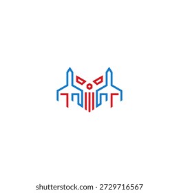 Deadly aviation logo design concept.