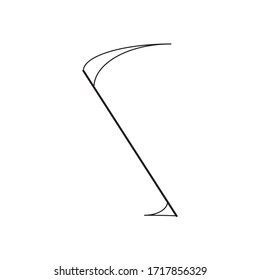 Deadly ax black on background vector