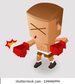 Deadly Boxing Punch. Vector Illustration