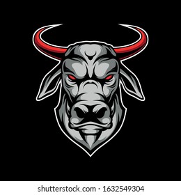 deadly bull logo vector design