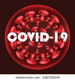Deadly covid-19 corona virus symbol vector image