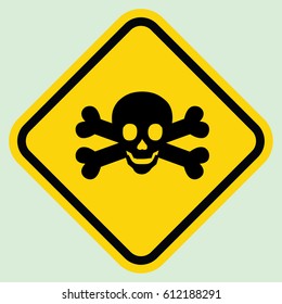 Deadly Danger sign gray