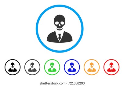 Deadly Manager rounded icon. Style is a flat deadly manager gray symbol inside light blue circle with black, gray, green, blue, red, orange versions. Vector designed for web and software interfaces.