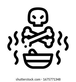 Deadly Poison Icon Vector. Outline Deadly Poison Sign. Isolated Contour Symbol Illustration