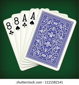 Deadman Hand - playing cards vector illustration