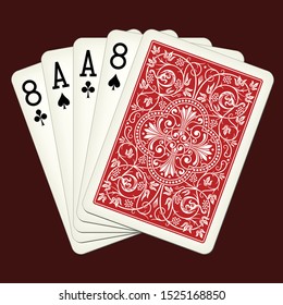 Deadman Hand - playing cards vector illustration