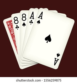 Deadman Hand - playing cards vector illustration