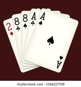 Deadman Hand - playing cards vector illustration