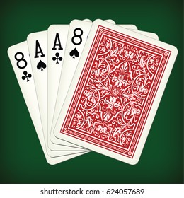 Deadman Hand - playing cards vector illustration