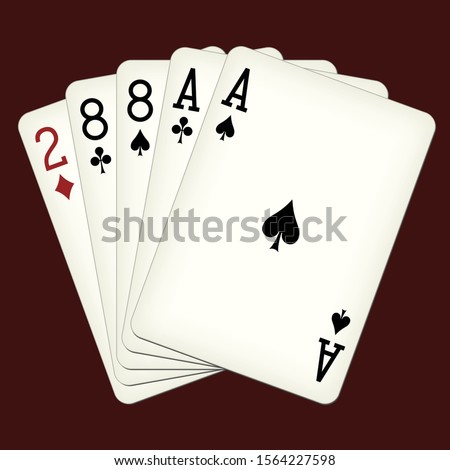 Deadman Hand - playing cards vector illustration