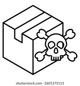 Deadstock icon visualized simply Line style.