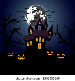 deadwood halloween Pumpkins bat dark illustration