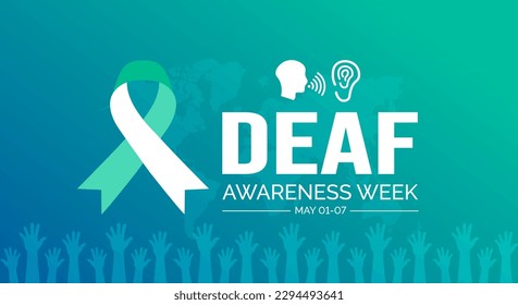 Deaf Awareness Week background or banner design template celebrated in may