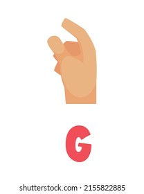Deaf composition with isolated ornate letter and human hand showing appropriate gesture sign vector illustration