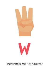 Deaf composition with isolated ornate letter and human hand showing appropriate gesture sign vector illustration