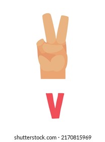 Deaf composition with isolated ornate letter and human hand showing appropriate gesture sign vector illustration