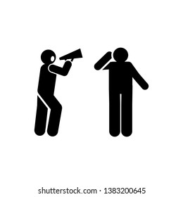 Deaf, hearing, loses, ear icon. Element of cancer icon. Premium quality graphic design icon. Signs and symbols collection icon for websites