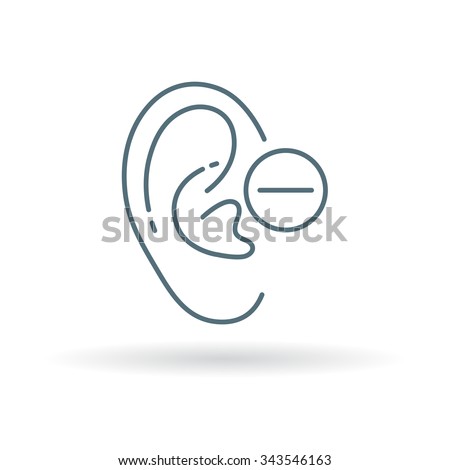 deaf icon hearing impaired sign ear stock vector royalty free deaf or hearing impaired