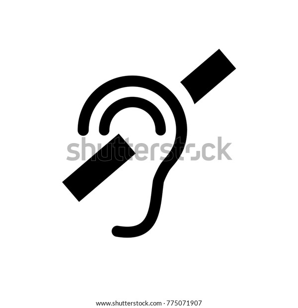 Deaf Icon Vector Stock Vector (Royalty Free) 775071907