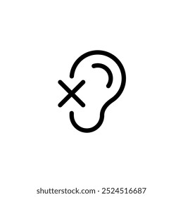 Deaf icon. Vector icon design.