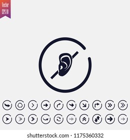 deaf icon vector illustration. arrow icons set