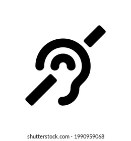 Deaf vector icon. People with hearing impairment symbol isolated Vector illustration EPS 10