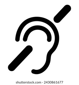  Deafness icon, hard of hearing icon,audible icon, deaf icon