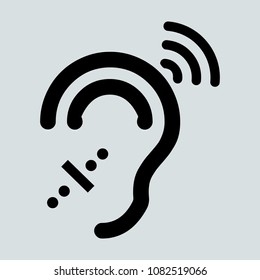 Deafness icon,Badge of hearing impaired people