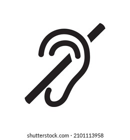  Deafness symbol.High quality vector illustration.