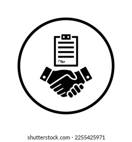Acuerdo, icono de acuerdo. Vector editable aislado en un fondo blanco.