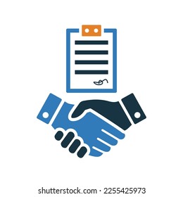 Deal, agreement icon. Editable vector isolated on a white background.