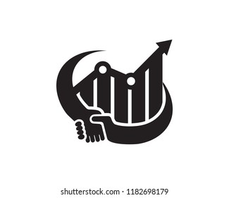 Deal Analytics Logo Template Design Vector, Emblem, Concept Design, Creative Symbol, Icon