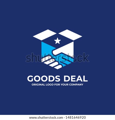 Deal box logo design with star. Can be used as symbols, brand identity, company logo, icons, or others. Delivery/logistic logo inspiration. Color and text can be changed according to your need.