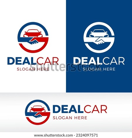 deal car logo design vector, car agent logo