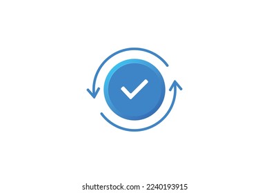 Traer vector completado con icono de marca de verificación